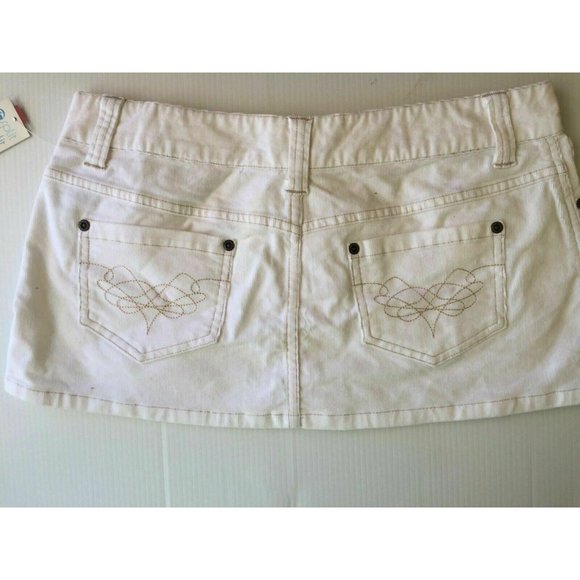 Split Clothing Juniors Corduroy White Mini Skirt - Picture 5 of 9